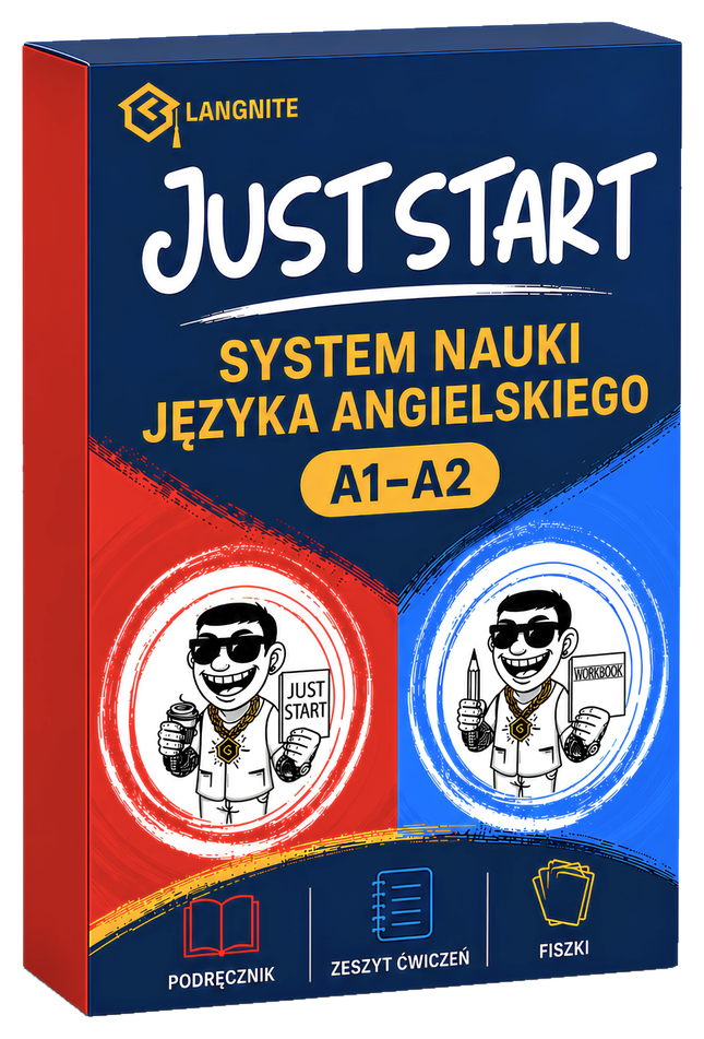 JUST START – system nauki angielskiego A1-A2: podręcznik, zeszyt ćwiczeń, fiszki
